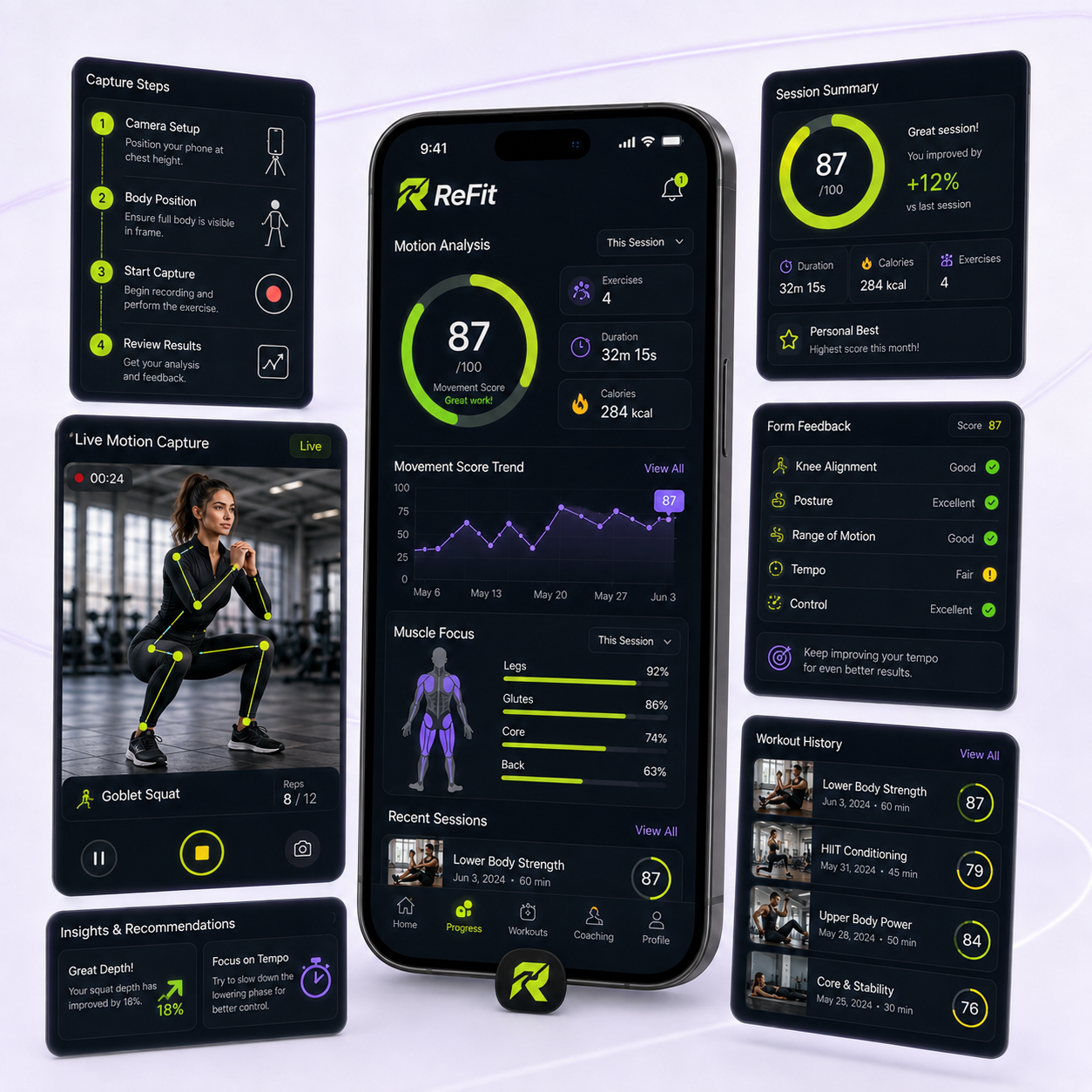 Guided Motion Capture & Reports